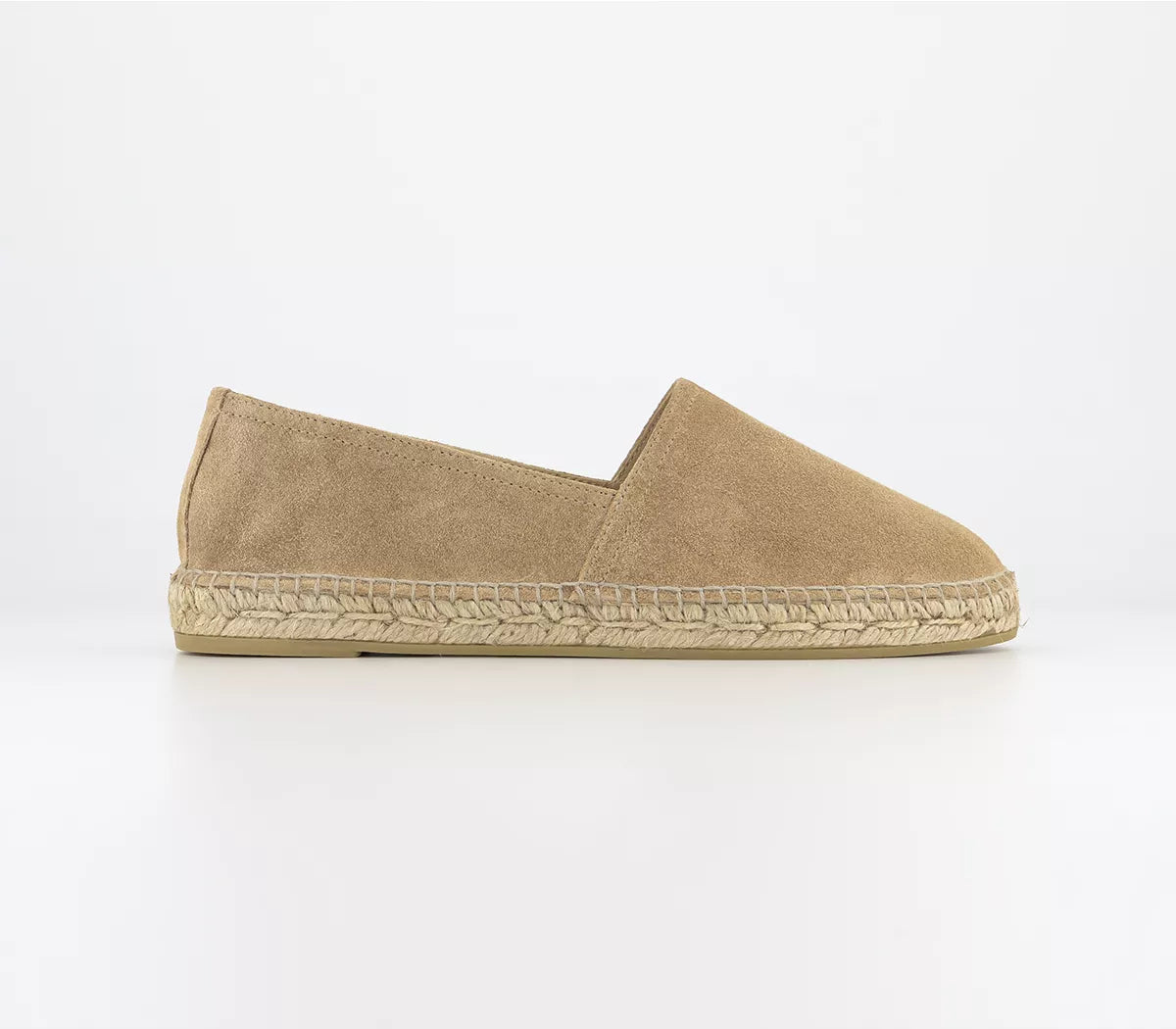 Tan Suede Slip On Espadrilles
