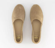 Tan Suede Slip On Espadrilles