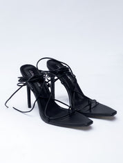 Otti Black PU Heels