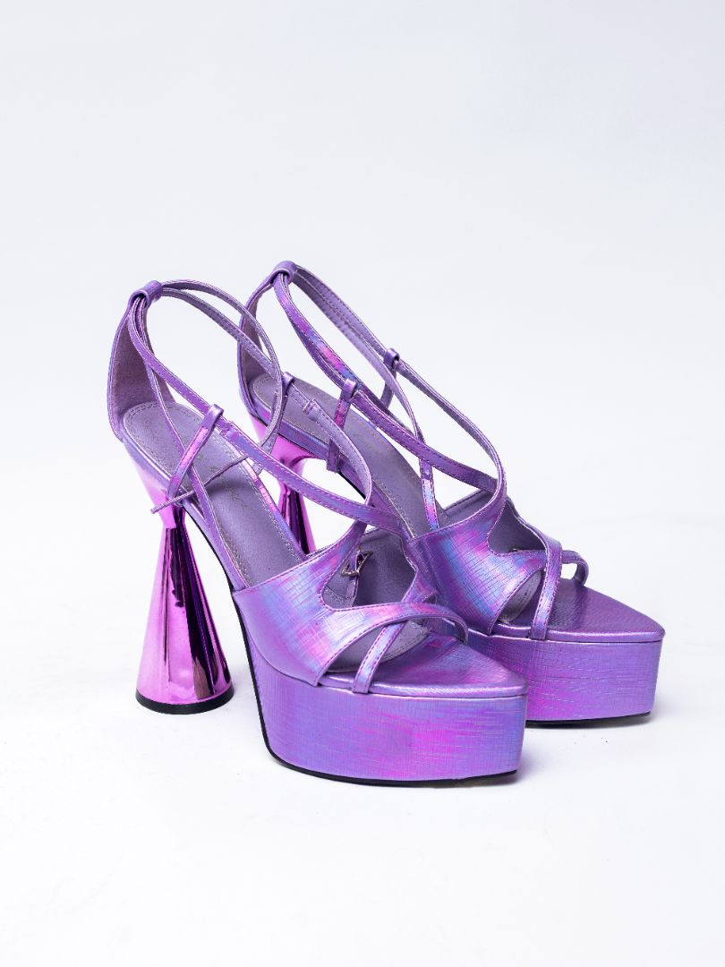 Metallic Purple Heels