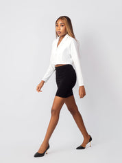 Cropped Cream Blazer