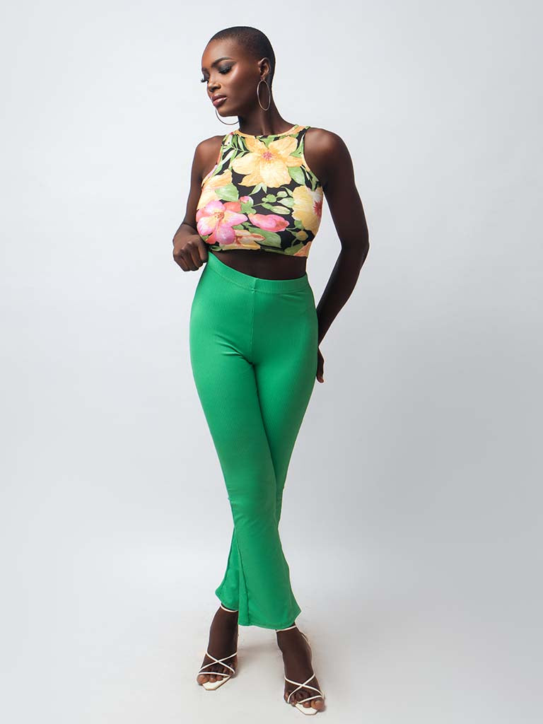 Tropical Racer Crop Top