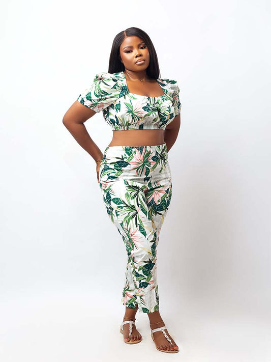 Green Floral  Set