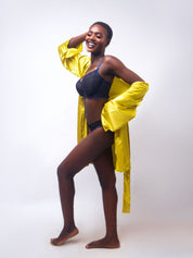 Lime Satin Robe