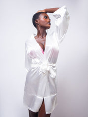 White Satin Robe