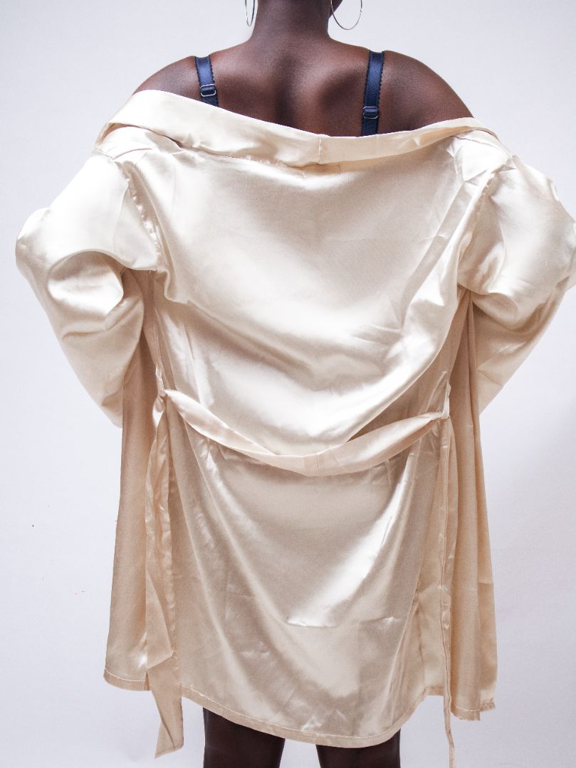 Champagne Satin Robe