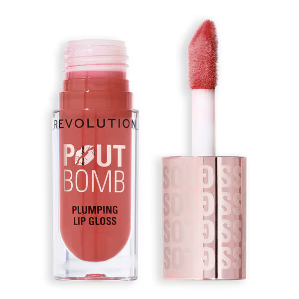 Revolution Pout Bomb Plumping Melba Warm Peach Lip Gloss